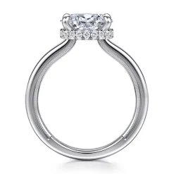 Best Gabriel & Co. Sandi - 14K White Gold East West Oval Diamond Engagement Ring