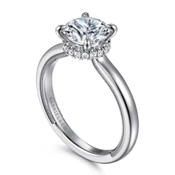 Gabriel & Co. Sandi - 14K White Gold Round Diamond Engagement Ring