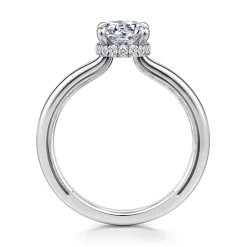Hot Gabriel & Co. Sandi - 14K White Gold Round Diamond Engagement Ring