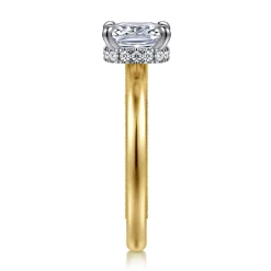Online Gabriel & Co. Sandi - 14K White-Yellow Gold Elongated Cushion Diamond Engagement Ring