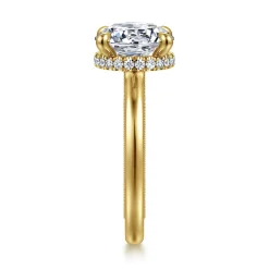 Clearance Gabriel & Co. Sandi - 14K Yellow Gold Round Diamond Engagement Ring