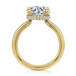 Clearance Gabriel & Co. Sandi - 14K Yellow Gold Round Diamond Engagement Ring