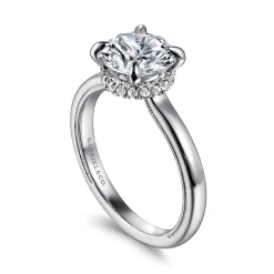 Hot Gabriel & Co. Sandi - Platinum Round Diamond Engagement Ring