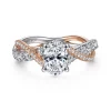 Online Gabriel & Co. Sandrine - 14K White-Rose Gold Oval Diamond Twisted Engagement Ring