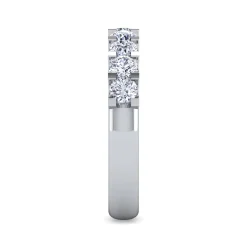 Gabriel & Co. Sardegna - 14K White Gold Round 9 Stone Diamond Anniversary Band - 0.95 ct