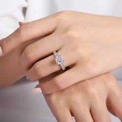 Hot Gabriel & Co. Sarita - 14K White Gold Cushion Cut Diamond Engagement Ring