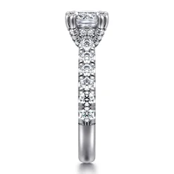 Outlet Gabriel & Co. Sarita - 14K White Gold Cushion Cut Diamond Engagement Ring