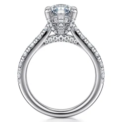 New Gabriel & Co. Sarita - 14K White Gold Marquise Shape Diamond Engagement Ring