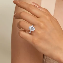 Clearance Gabriel & Co. Sarita - 14K White Gold Oval Diamond Engagement Ring