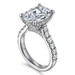 Clearance Gabriel & Co. Sarita - 14K White Gold Oval Diamond Engagement Ring
