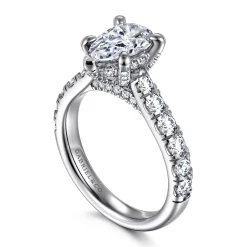 Hot Gabriel & Co. Sarita - 14K White Gold Pear Shape Diamond Engagement Ring