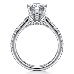 Hot Gabriel & Co. Sarita - 14K White Gold Pear Shape Diamond Engagement Ring