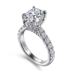 Clearance Gabriel & Co. Sarita - 14K White Gold Pear Shape Diamond Engagement Ring