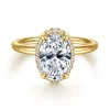 New Gabriel & Co. Seattle - 14K Yellow Gold Oval Hidden Halo Diamond Engagement Ring