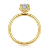 Best Gabriel & Co. Seattle - 14K Yellow Gold Oval Hidden Halo Diamond Engagement Ring