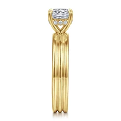 Discount Gabriel & Co. Sela - 14K Yellow Gold Cushion Cut Diamond Engagement Ring