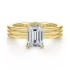 Clearance Gabriel & Co. Sela - 14K Yellow Gold Emerald Cut Diamond Engagement Ring