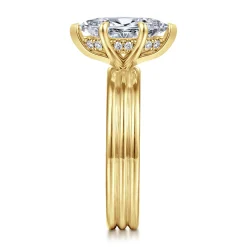 Clearance Gabriel & Co. Sela - 14K Yellow Gold Marquise Shape Diamond Engagement Ring