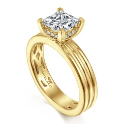Online Gabriel & Co. Sela - 14K Yellow Gold Princess Cut Diamond Engagement Ring