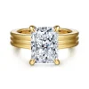 New Gabriel & Co. Sela - 14K Yellow Gold Radiant Cut Diamond Engagement Ring