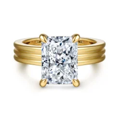 New Gabriel & Co. Sela - 14K Yellow Gold Radiant Cut Diamond Engagement Ring