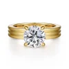 New Gabriel & Co. Sela - 14K Yellow Gold Round Diamond Engagement Ring