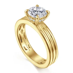 Gabriel & Co. Sela - 14K Yellow Gold Round Diamond Engagement Ring
