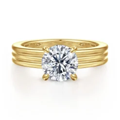 Gabriel & Co. Sela - 14K Yellow Gold Round Diamond Engagement Ring