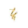 Gabriel & Co. Selene - 14K Yellow Gold Diamond Swirl Stud Drop Earrings