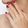 Outlet Gabriel & Co. Senne - 14K White Gold Round Hidden Halo Diamond Engagement Ring