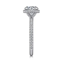 Online Gabriel & Co. Senne - Platinum Round Hidden Halo Diamond Engagement Ring