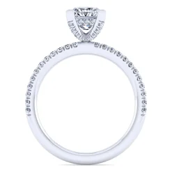 Sale Gabriel & Co. Serenity - 14K White Gold Princess Cut Diamond Engagement Ring