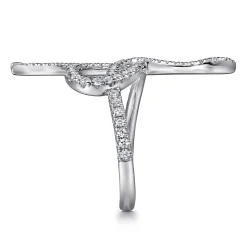Online Gabriel & Co. Serpentina - 14K White Gold Diamond Snake Ladies Ring