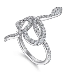 Online Gabriel & Co. Serpentina - 14K White Gold Diamond Snake Ladies Ring