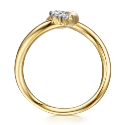 Hot Gabriel & Co. Serpentina - 14K Yellow Gold Diamond Snake Twisted Ring