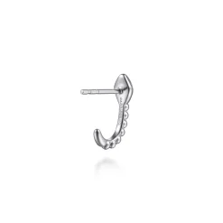 Sale Gabriel & Co. Serpentina - 925 Sterling Silver Snake Bujukan Ruby J Hoop Stud Earrings