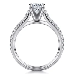 Outlet Gabriel & Co. Shanna - 14K White Gold Round Diamond Engagement Ring