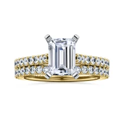Online Gabriel & Co. Shanna - 14K White-Yellow Gold Emerald Cut Diamond Engagement Ring