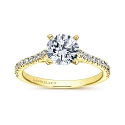 Hot Gabriel & Co. Shanna - 14K Yellow Gold Round Diamond Engagement Ring