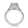 Clearance Gabriel & Co. Shira - 14K White Gold Split Shank Oval Diamond Engagement Ring