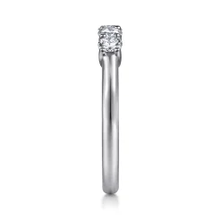 Best Gabriel & Co. Siena - 14K White Gold 5 Stone Diamond Anniversary Band - 0.55 ct