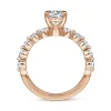 Outlet Gabriel & Co. Silvey - 14K Rose Gold Round Single Prong Diamond Engagement Ring