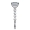 Best Gabriel & Co. Silvey - 14K White Gold Emerald Cut Single Prong Diamond Engagement Ring
