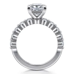 Online Gabriel & Co. Silvey - 14K White Gold Princess Cut Single Prong Diamond Engagement Ring