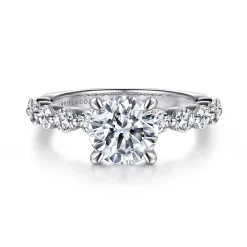 Online Gabriel & Co. Silvey - 14K White Gold Round Single Prong Diamond Engagement Ring