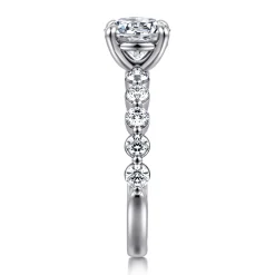 Gabriel & Co. Silvey - 14K White Gold Round Single Prong Diamond Engagement Ring