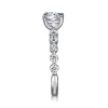 Sale Gabriel & Co. Silvey - Platinum Round Single Prong Diamond Engagement Ring