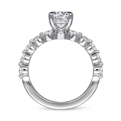 Sale Gabriel & Co. Silvey - Platinum Round Single Prong Diamond Engagement Ring