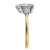 Outlet Gabriel & Co. Sima - 14K White-Yellow Gold Pear Shape Three Stone Diamond Engagement Ring
