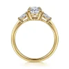 Online Gabriel & Co. Sima - 14K Yellow Gold Oval Three Stone Diamond Engagement Ring